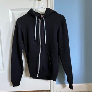 Black American Apparel Zip Up Hoodie